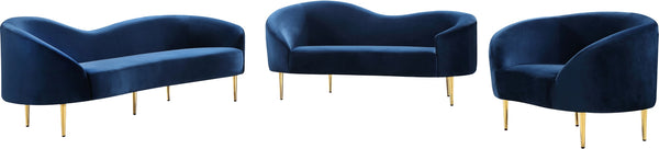 Bradford Chair In Navy Velvet