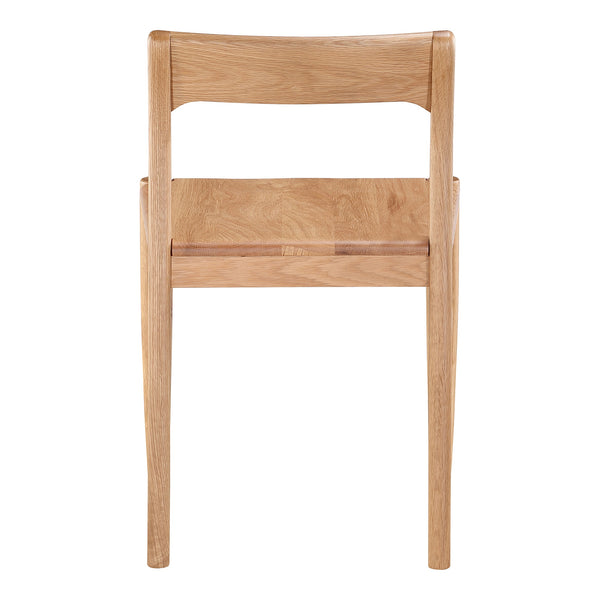Moe's Owing Dining Chair Set in Natural Oak