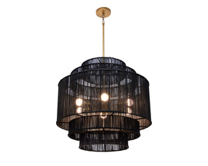 ALYSSA CHANDELIER - BLACK JUTE