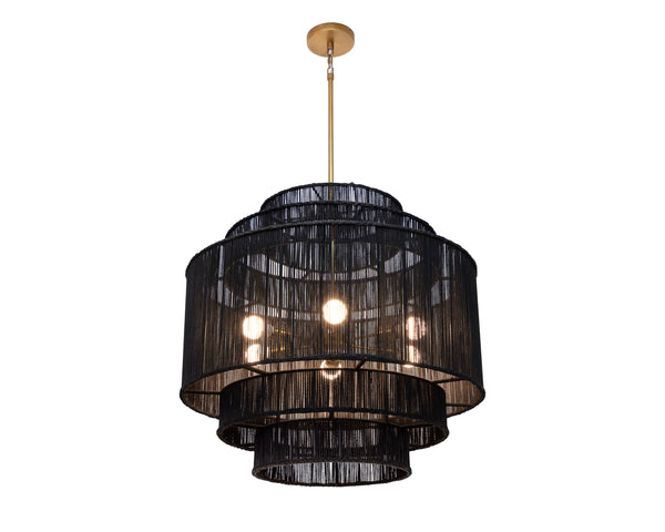 ALYSSA CHANDELIER - BLACK JUTE