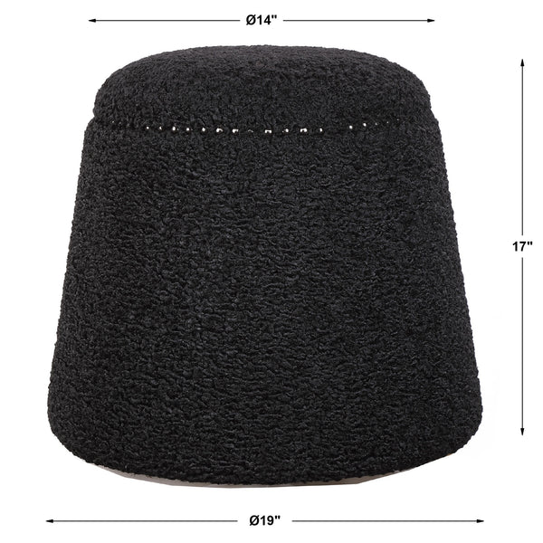 Gumdrop Black Ottoman