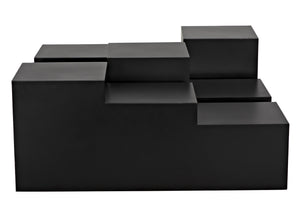 Stein Industrial Steel Coffee Table in Matte Black