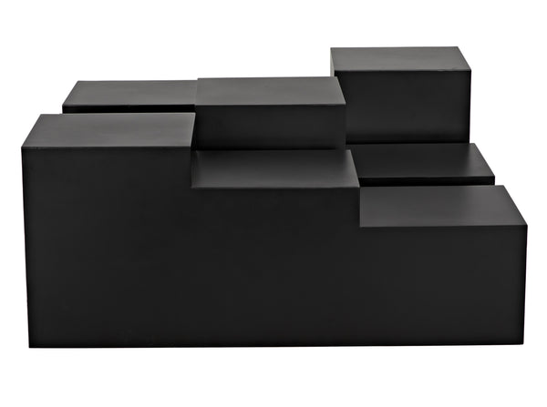 Stein Industrial Steel Coffee Table in Matte Black