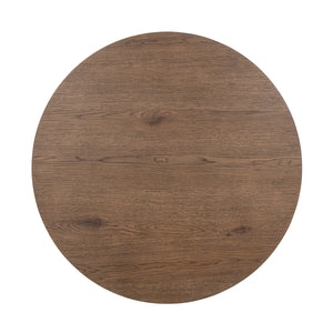Vander Solid Wood Round Coffee Table with Oak Veneer