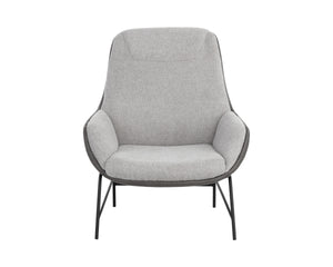 LUCIER LOUNGE CHAIR - BELFAST HEATHER GREY / BRAVO ASH