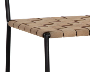 OMARI BARSTOOL - SUEDE LIGHT TAN LEATHER