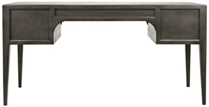 Africa Mahogany and Veneer Desk with Brass Pulls in Pale Finish