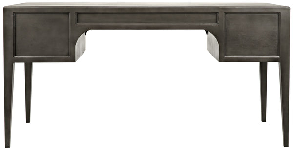 Africa Mahogany and Veneer Desk with Brass Pulls in Pale Finish