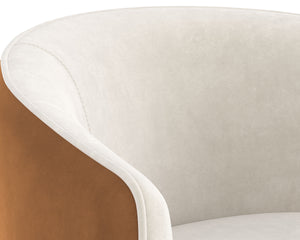 ASHER LOUNGE CHAIR - MEG TAUPE / MEG GOLD