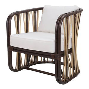 Shanaya Rattan Accent Arm Chair, Paloma Brown