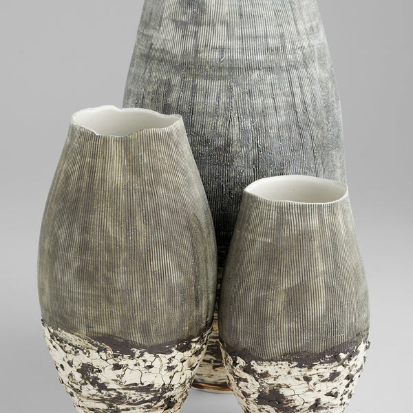 Calypso Vase | Off White | Brown - Small