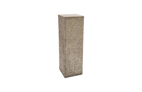 String Theory Pedestal, Silver Leaf, Large