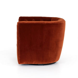 HANOVER TUFTED SWIVEL CHAIR-SAPPHIRE RUST