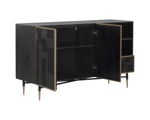 Markwood Sideboard - Brass - Dark Brown
