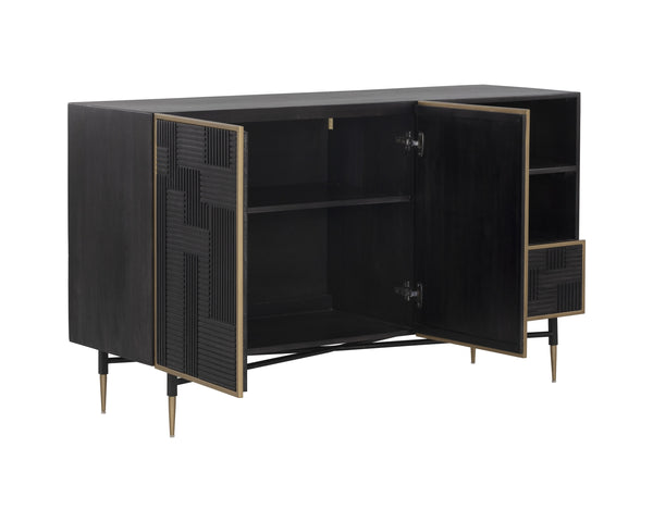 Markwood Sideboard - Brass - Dark Brown