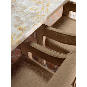 Moe's Elise Dining Chair Ochre with Sloped Arms