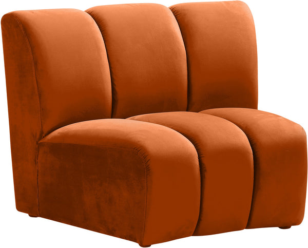 Lynda Modular Chair In Cognac Velvet