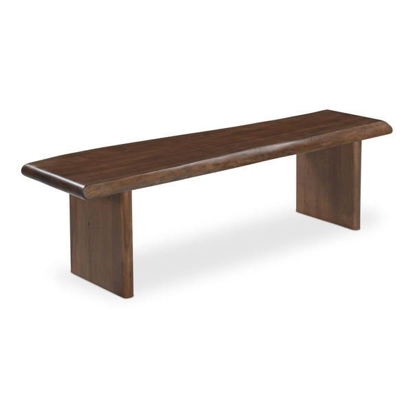 Moe's Lila Small Brown Dining Bench with Live Edge