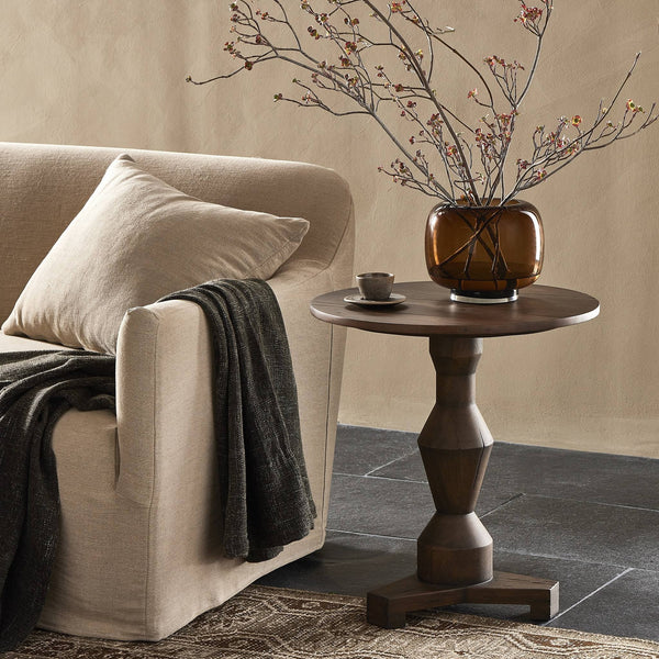 Rivi End Table - Antique Belgium Bleach
