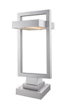 Luttrel 1 Light Outdoor Pier Mounted Fixture in Silver Finish