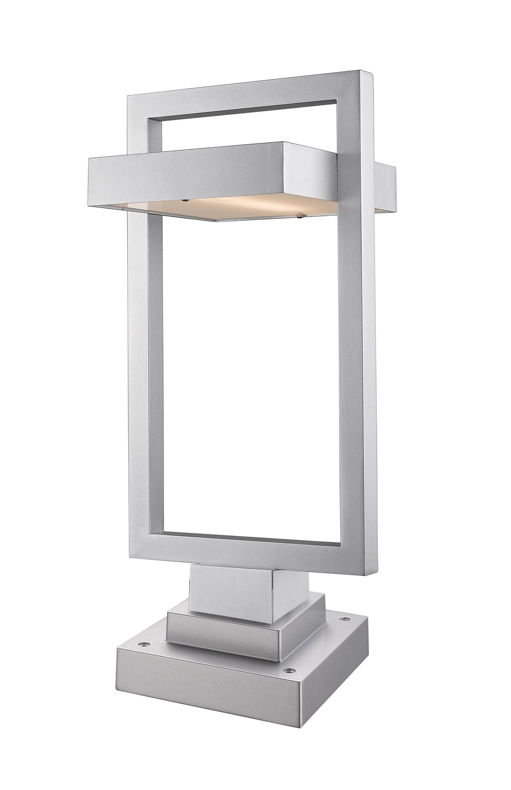 Luttrel 1 Light Outdoor Pier Mounted Fixture in Silver Finish
