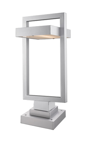 Luttrel 1 Light Outdoor Pier Mounted Fixture in Silver Finish