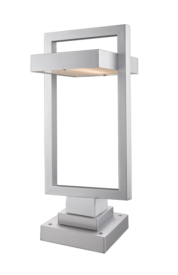 Luttrel 1 Light Outdoor Pier Mounted Fixture in Silver Finish