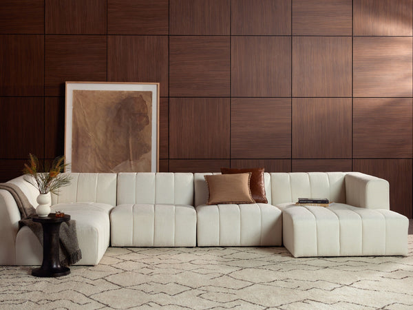 Langham Channeled 5-Piece Sectional - Fayette Cloud