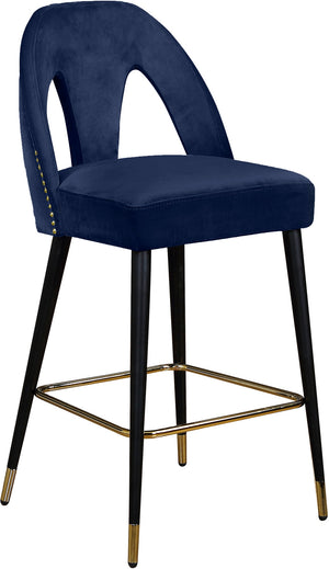 Kimberly Stool In Navy Velvet