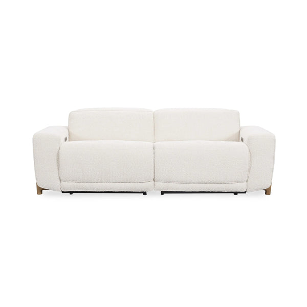 Darrow Upholstered Power Recliner Sofa with USB Ports - Ivory