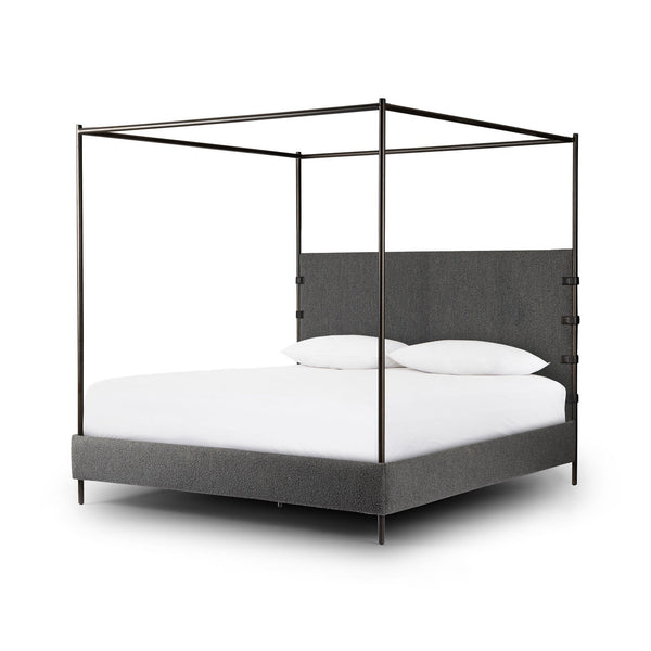 Anderson Canopy Queen Bed - Knoll Charcoal