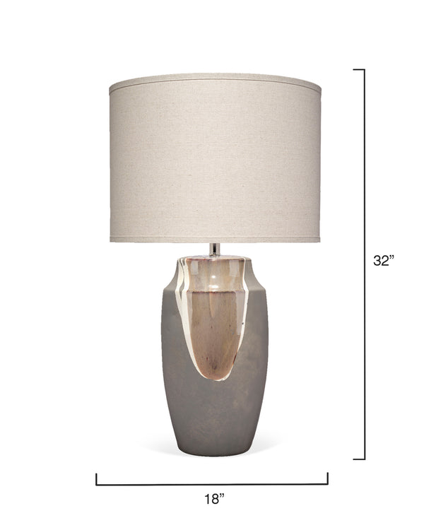 Landslide Ceramic Table Lamp with Linen Shade
