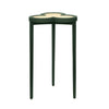 CLOVER CIGAR TABLE WITH REVERSIBLE LACQUER AND NATURAL GRASSCLOTH TOP IN MATTE DARK GREEN LACQUER