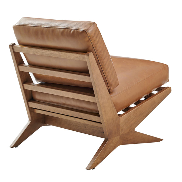 Chandler PU Accent Chair, Borneo Chocolate