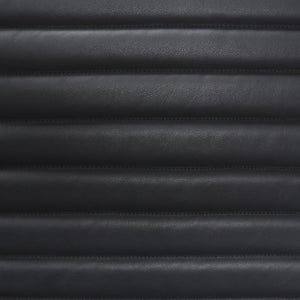 Grosjean Black Leather w/ Black Metal Frame Accent Chair