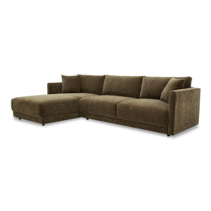 Moe's Bryn Sectional Left Green with Eco Materials