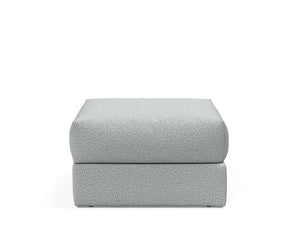 CORNILA OTTOMAN in MELANGE GREY FABRIC 538