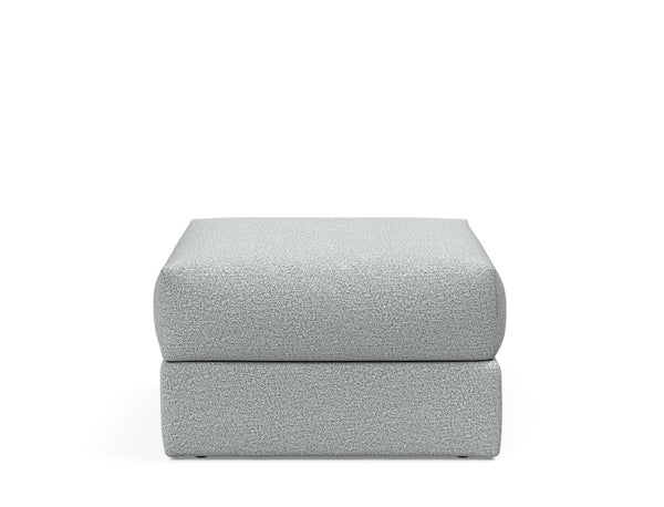 CORNILA OTTOMAN in MELANGE GREY FABRIC 538
