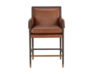 MAUTI COUNTER STOOL - BROWN - SHALIMAR TOBACCO LEATHER