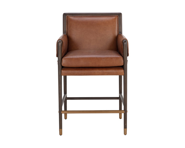 MAUTI COUNTER STOOL - BROWN - SHALIMAR TOBACCO LEATHER