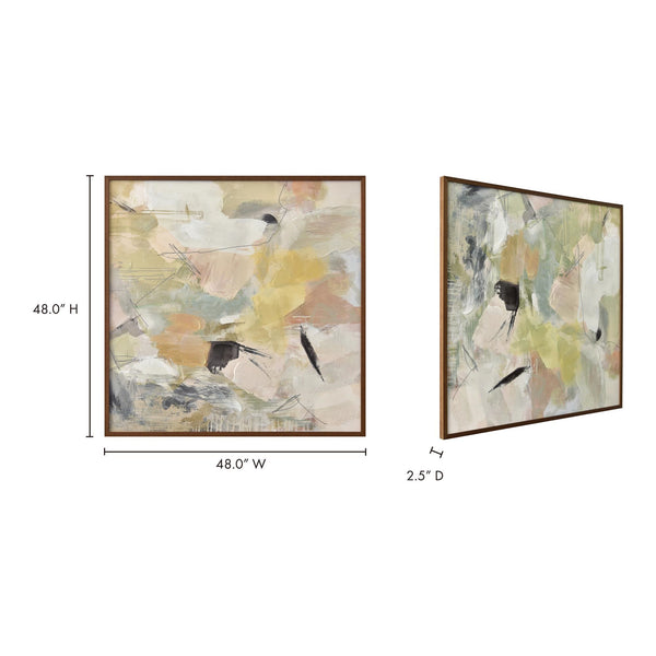 Moe's Serendipity Framed Multicolor Painting
