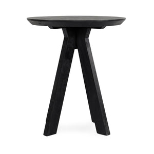 Rodrigo Solid Wood Round Counter Table - Black Mango Wood