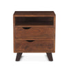 London Loft 23-Inch Acacia Wood Night Chest in Walnut Finished