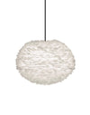 Eos Large Plug-In Pendant in White with Black Cord