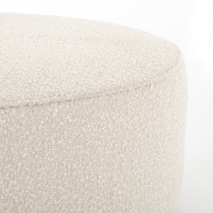 Sinclair Large Round Ottoman in Knoll Natural