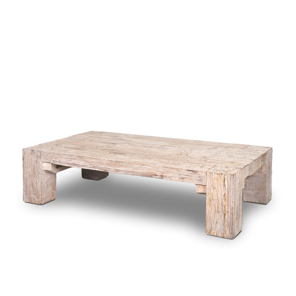 McArthur Rectangular Reclaimed Wood W/ White Wash Coffee Table