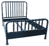 Eastern King Bachelor Bed in Hand-Rubbed Black Mahogany
