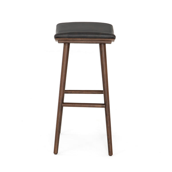 Union Saddle Bar Stool-Dist Black