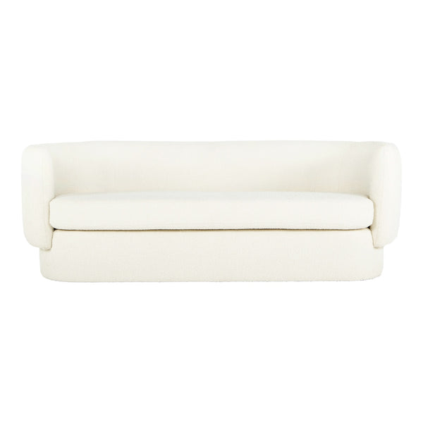 Moe's Koba Sofa in Maya White with Wood Frame