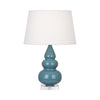 Steel Blue Small Triple Gourd Accent Lamp